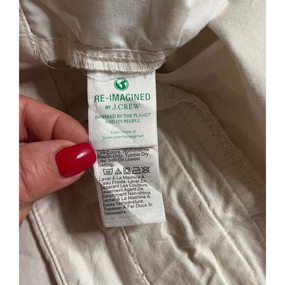 J CREW Women's Frankie Bermuda White Chino Shorts 8.5" Inseam Sz 12 - Picture 5 of 5